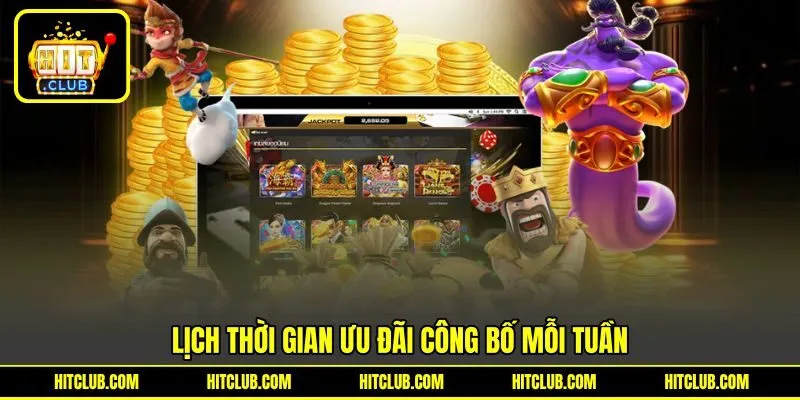 Cập nhật các khung giờ được áp dụng theo tuần