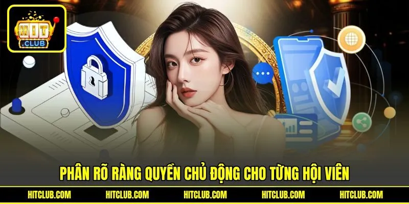 Phân rõ ràng quyền chủ động cho từng hội viên Phân rõ ràng quyền chủ động cho từng hội viên